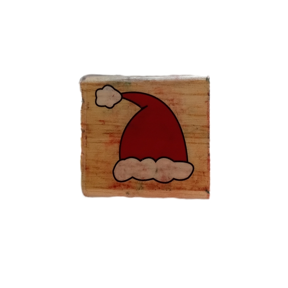 Festive Santa Hat Wooden Stamper